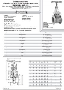 Válvula Gaveta de Ferro Fundido Haste Fixa, Flangeada ANSI-125