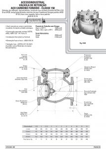 Válvula de retenção Aço carbono fundido - classe 150