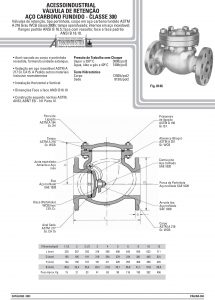 Válvula de retenção Aço carbono fundido - classe 300