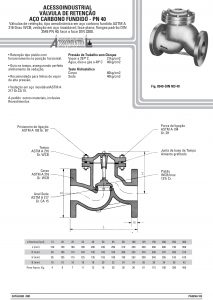Válvula de retenção aço carbono fundido - pn 40