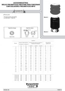 Molas pneumáticas Firestone para funcionar com isoladores pneumáticos mp47