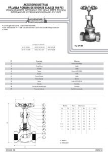 Válvula agulha de bronze classe 150 psi