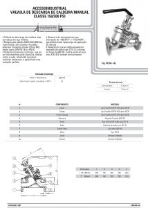 Válvula de descarga de caldeira manual Classe 150/300 psi