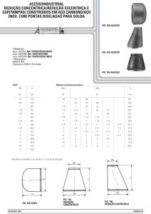 Redução concêntrica/redução excêntrica  