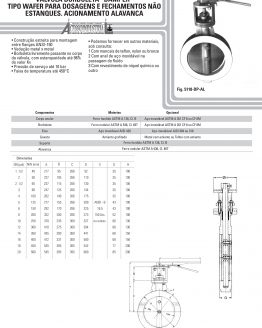 Válvula borboleta “Damper” Tipo Wafer