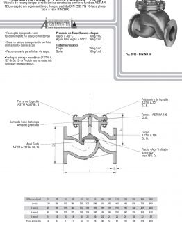 Válvula retenção- ferro fundido - pn 16