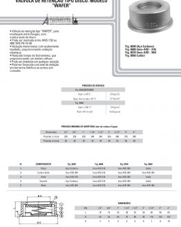 Válvula de retenção tipo disco. Modelo “Wafer”