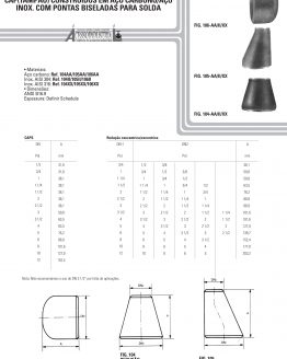 Redução concêntrica/redução excêntrica